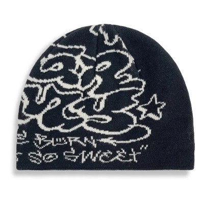 шапка,всички,шапки,grimey,the,shelter,throw,up,2000s,beanie,black