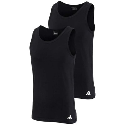 мъжко,бельо,adidas,active,flex,cotton,sleeveless,base,layer,2,units,black,(black,black)