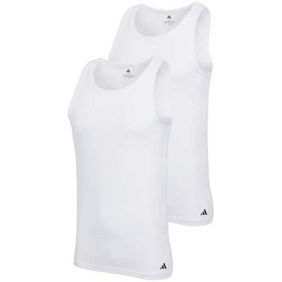 мъжко,бельо,adidas,active,flex,cotton,sleeveless,base,layer,2,units,white,(wht,wht)