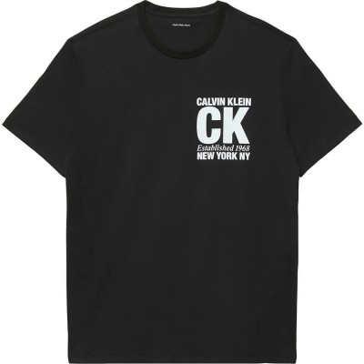 тениска,мъжки,тениски,дамски,тениски,calvin,klein,30s,corner,short,sleeve,t,shirt,black,(black)