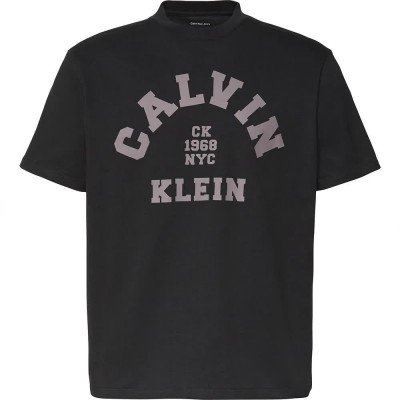 тениска,мъжки,тениски,дамски,тениски,calvin,klein,jeans,20s,college,graphic,short,sleeve,t,shirt,black,(black)