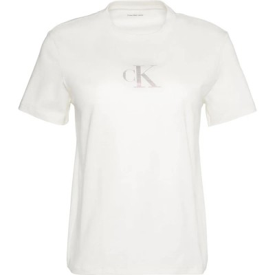 тениска,мъжки,тениски,дамски,тениски,calvin,klein,jeans,lv047e804g,short,sleeve,t,shirt,white,(white,greige)