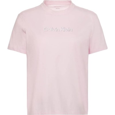 тениска,мъжки,тениски,дамски,тениски,calvin,klein,jeans,lv047e821g,short,sleeve,t,shirt,beige,(pearly,pink)