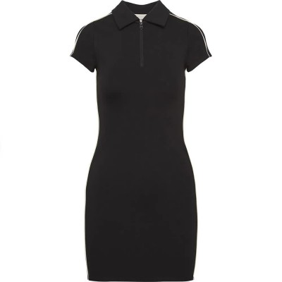 дънки,дамски,поли,и,рокли,calvin,klein,jeans,punto,milano,shrunken,short,sleeve,dress,black,(black)