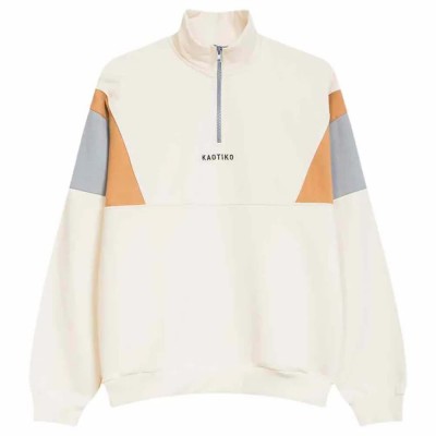 блуза,мъжки,пуловери,kaotiko,arthur,full,zip,sweatshirt,bone,hazelnut,palid,blue,(beige)