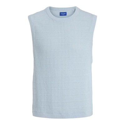потник,мъжки,пуловери,jack,&,jones,dia,knitted,vest,skyway,(blue)