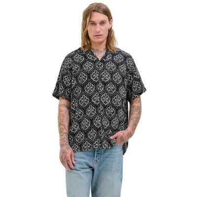 риза,с,къс,ръкав,мъжки,ризи,jack,&,jones,jorhydra,noto,short,sleeve,shirt,black