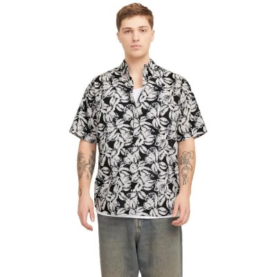 риза,с,къс,ръкав,мъжки,ризи,jack,&,jones,joshua,split,aop,short,sleeve,shirt,black