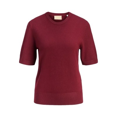 блуза,дамски,пуловери,дамски,плетени,дрехи,jack,&,jones,layla,comfy,jjxx,short,sleeve,sweater,cabernet,(red)