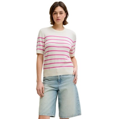блуза,мъжки,пуловери,дамски,пуловери,jack,&,jones,layla,comfy,jjxx,short,sleeve,sweater,pink,(vanilla,ice,stripes,fiji,flower)