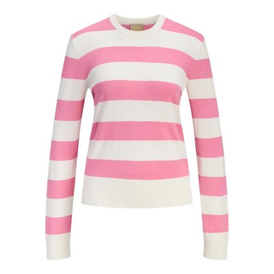блуза,дамски,пуловери,дамски,плетени,дрехи,jack,&,jones,layla,comfy,jjxx,sweater,vanilla,ice,stripes,morning,glory,(pink)