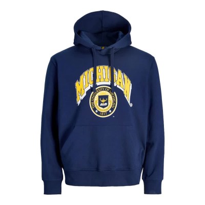суичър,мъжки,пуловери,jack,&,jones,michigan,hoodie,neon,navy,(blue)