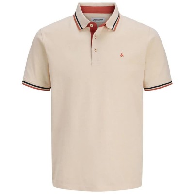 мъжки,блузи,с,яка,jack,&,jones,paulos,short,sleeve,polo,beige,(beach,sand,detail,play)