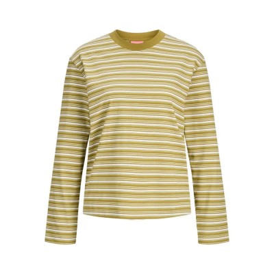 тениска,дамски,тениски,jack,&,jones,sophia,boxy,striped,jjxx,long,sleeve,t,shirt,green,moss,stripes,perfect,pear,bright,white