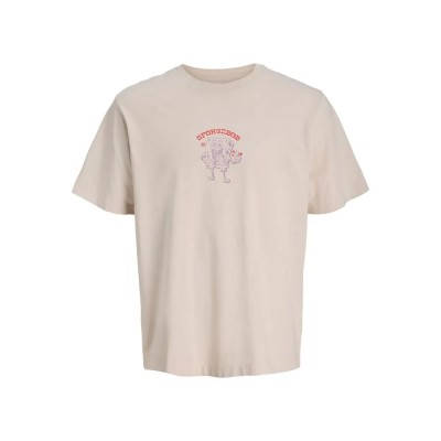 тениска,мъжки,тениски,jack,&,jones,spongebob,short,sleeve,t,shirt,moonbeam,(beige)