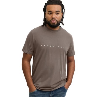 тениска,мъжки,тениски,дамски,тениски,jack,&,jones,star,plus,size,short,sleeve,t,shirt,brown,(falcon)
