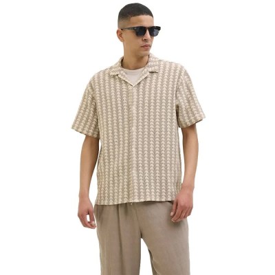 риза,с,къс,ръкав,мъжки,ризи,jack,&,jones,summer,luke,texture,resort,short,sleeve,shirt,mocha,meringue,pattern,triangle,(beige)