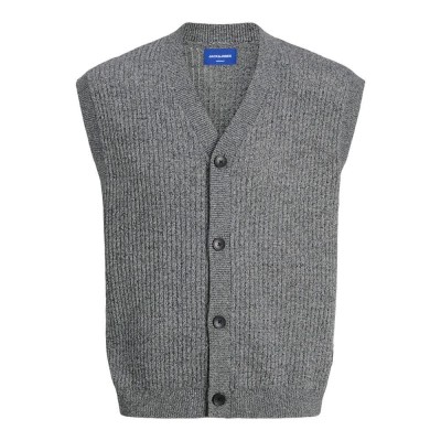 потник,мъжки,пуловери,jack,&,jones,summer,knitted,vest,black,(grey)
