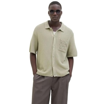 мъжки,блузи,с,яка,jack,&,jones,summer,pocket,crochet,short,sleeve,polo,dried,sage,(beige)
