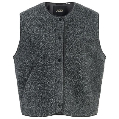 потник,дамски,пуловери,дамски,плетени,дрехи,jack,&,jones,vera,teddy,jjxx,knitted,vest,grey,(dark,grey,melange)