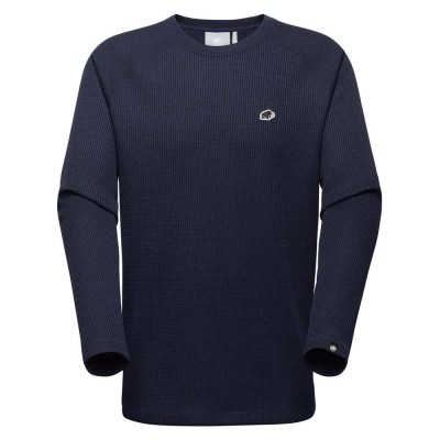 тениска,мъжки,тениски,mammut,waffle,long,sleeve,t,shirt,marine,(blue)