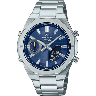 часовник,часовници,casio,ecb,s10d,2aef,watch,silver,grey,blue,(silver)
