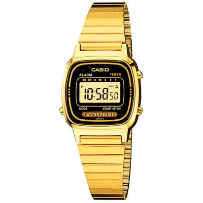 часовник,часовници,casio,la670,retro,vintage,watch,yellow,gold,lcd,black,(golden)