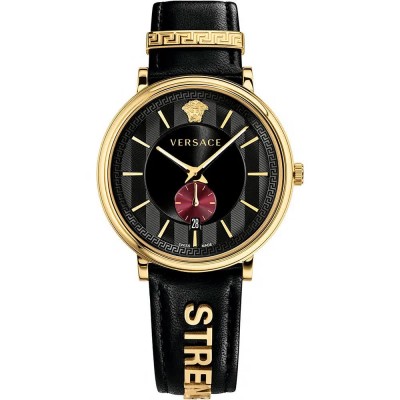 часовник,часовници,versace,vbq050017,watch,black,yellow,gold,metal,black,wine,red,(golden)