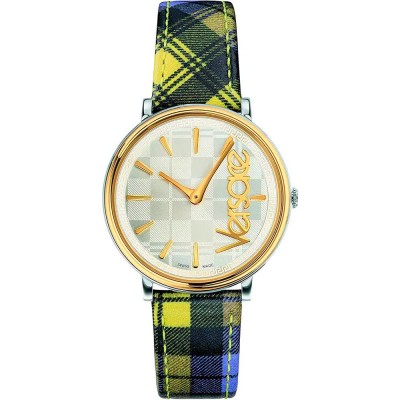часовник,часовници,versace,ve8100118,watch,blue,yellow,metal,silver,grey,yellow,gold,(golden)