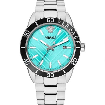 часовник,часовници,versace,veyca0324,watch,silver,grey,metal,turquoise,(silver)