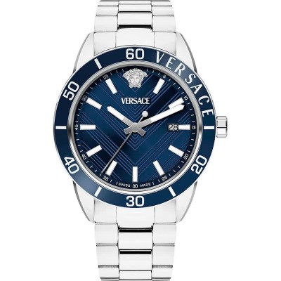 часовник,часовници,versace,veyca0424,watch,silver,grey,metal,night,blue,(silver)
