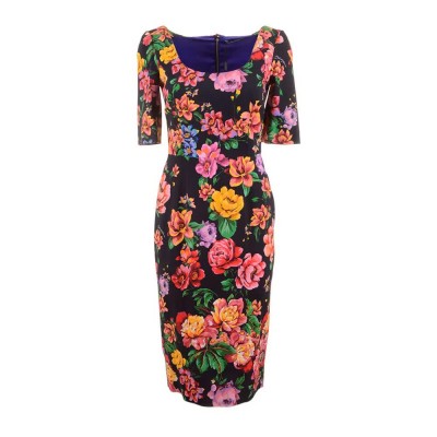 рокля,дамски,поли,и,рокли,dolce,&,gabbana,746249,short,sleeve,midi,dress,black,(black)