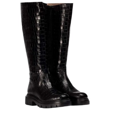 обувки,дамски,боти,дамски,високи,обувки,за,ходене,wonders,bones,04,boots,black,austral,gold,(black)