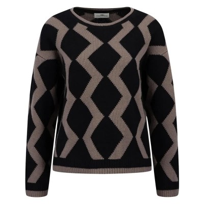 блуза,дамски,пуловери,дамски,плетени,дрехи,fynch,hatton,zick,softwool,sweater,black,(brown)