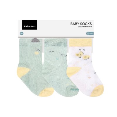 бебешки,чорапи,мъжки,чорапи,дамски,чорапи,kikkaboo,sleepy,sheep,baby,socks,with,3d,ears,3,pairs,multicolor,(multicolor)