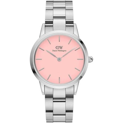 часовник,часовници,daniel,wellington,iconic,link,quartz,28mm,woman,watch,silver,(pastel,pink)