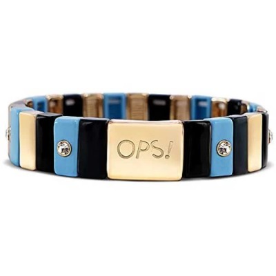 бижутерия,ops,objects,joy,crystals,12mm,bracelet,gold,light,blue,black