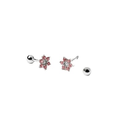 бижутерия,pdpaola,rose,peony,earrings,silver,(clear)