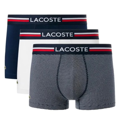 боксерки,мъжко,бельо,lacoste,5h2382,boxers,3,units,navy,blue,white,(white,blue)