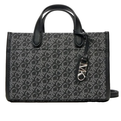 чанта,всички,чанти,michael,kors,gigi,bag,black,silver,(grey)