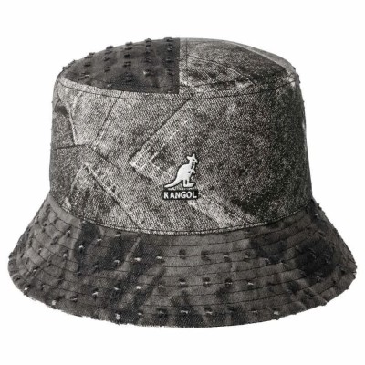 шапка,всички,шапки,kangol,denim,mash,up,bucket,hat,black,trompe,lóeil
