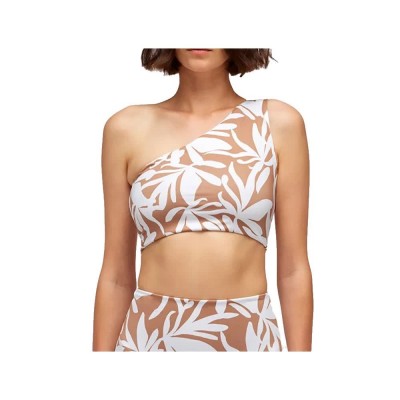 дамски,бански,костюми,sundek,bimala,optic,flower,one,shoulder,bikini,top,earth,(brown)