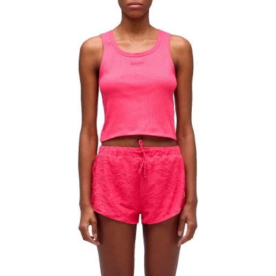 тениска,мъжки,тениски,дамски,тениски,sundek,crop,with,embroidered,logo,sleeveless,t,shirt,pink,(pitaya,01)