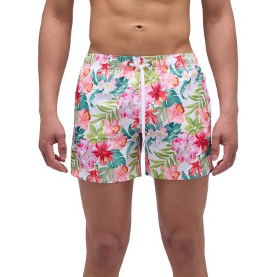 бански,гащета,мъжки,бански,костюми,sundek,elastic,waist,and,bora,bora,print,swimming,shorts,white,(white)