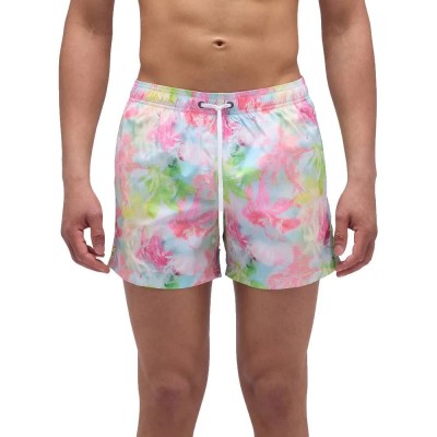 бански,гащета,мъжки,бански,костюми,sundek,elastic,waist,and,misty,palms,print,swimming,shorts,tropical,pink,(multicolor)