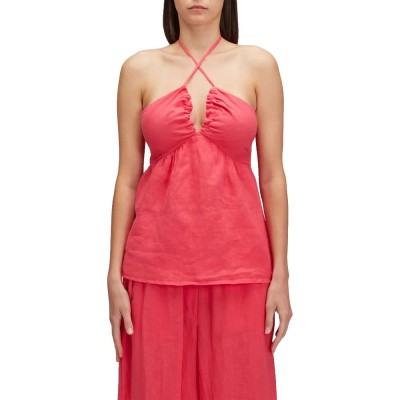 дамски,топове,sundek,garment,dyed,linen,top,pitaya,(pink)