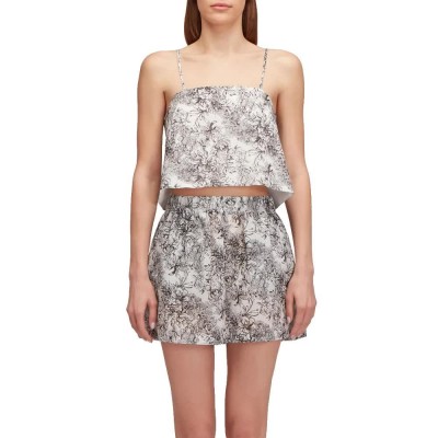 фланелка,с,дълъг,ръкав,дамски,топове,sundek,in,voile,cotton,fleur,de,joie,print,long,sleeve,top,grey,(black)