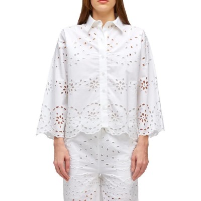 дамски,блузи,дамски,ризи,sundek,jacquard,terry,bowling,with,sk23,pattern,3,4,sleeve,shirt,white