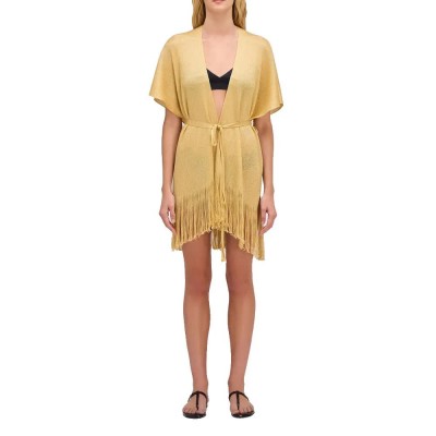 рокля,дамски,поли,и,рокли,sundek,lurex,kaftan,with,strap,short,dress,gold,(yellow)