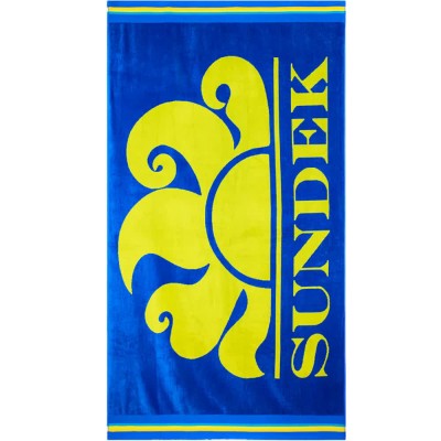 хавлиена,кърпа,хавлии,sundek,new,classic,jacquard,beach,logo,towel,over,sky,02,(blue)